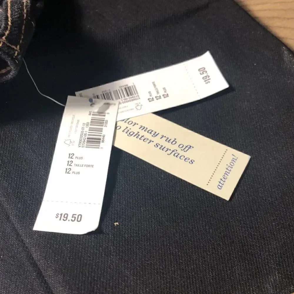 NWT adjustable waist skinny denim jeans in dark wash by Old Navy. Girls 12+